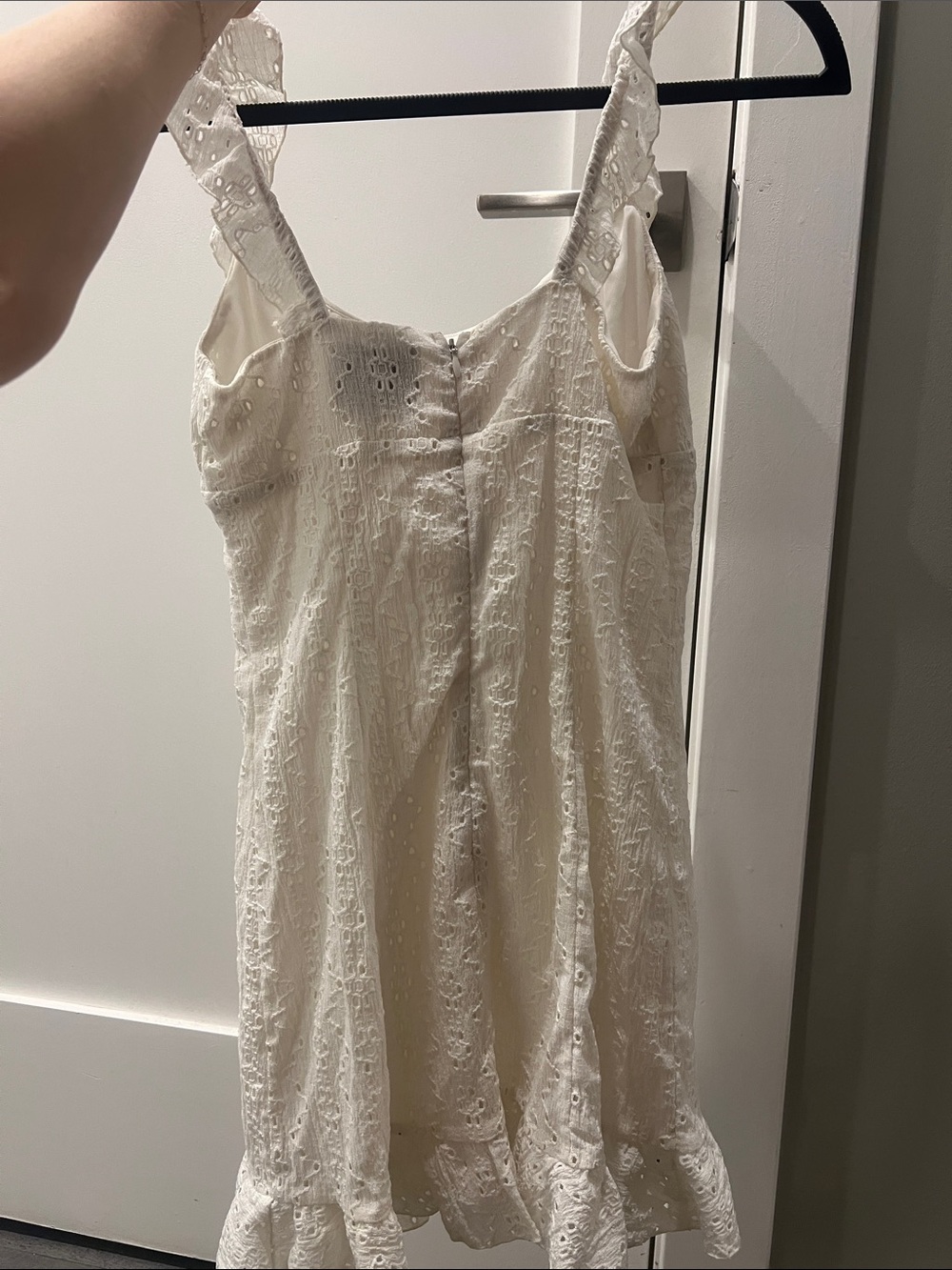 Reformation White Eyelet Ruffle Dress - Picture 2 of 2